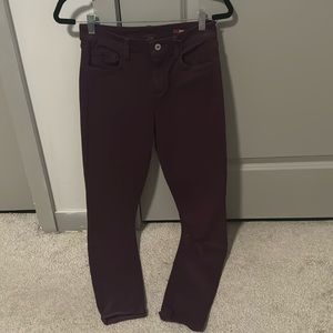 Burgundy Arizona jeans, size 7